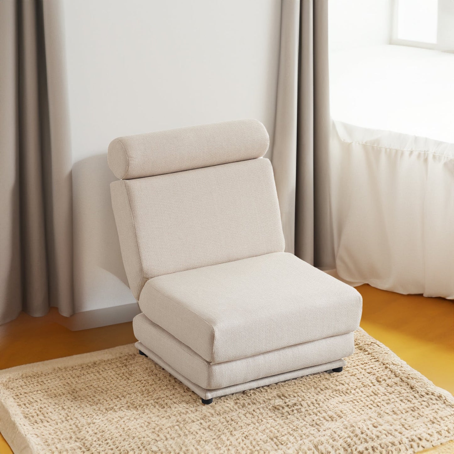 Single Sofa Chair Foldable Single Sofa Bed with Pillow,Portable Foldable Sofa Bed,Leisure Sofa Chair,Easy to Store - Korvel