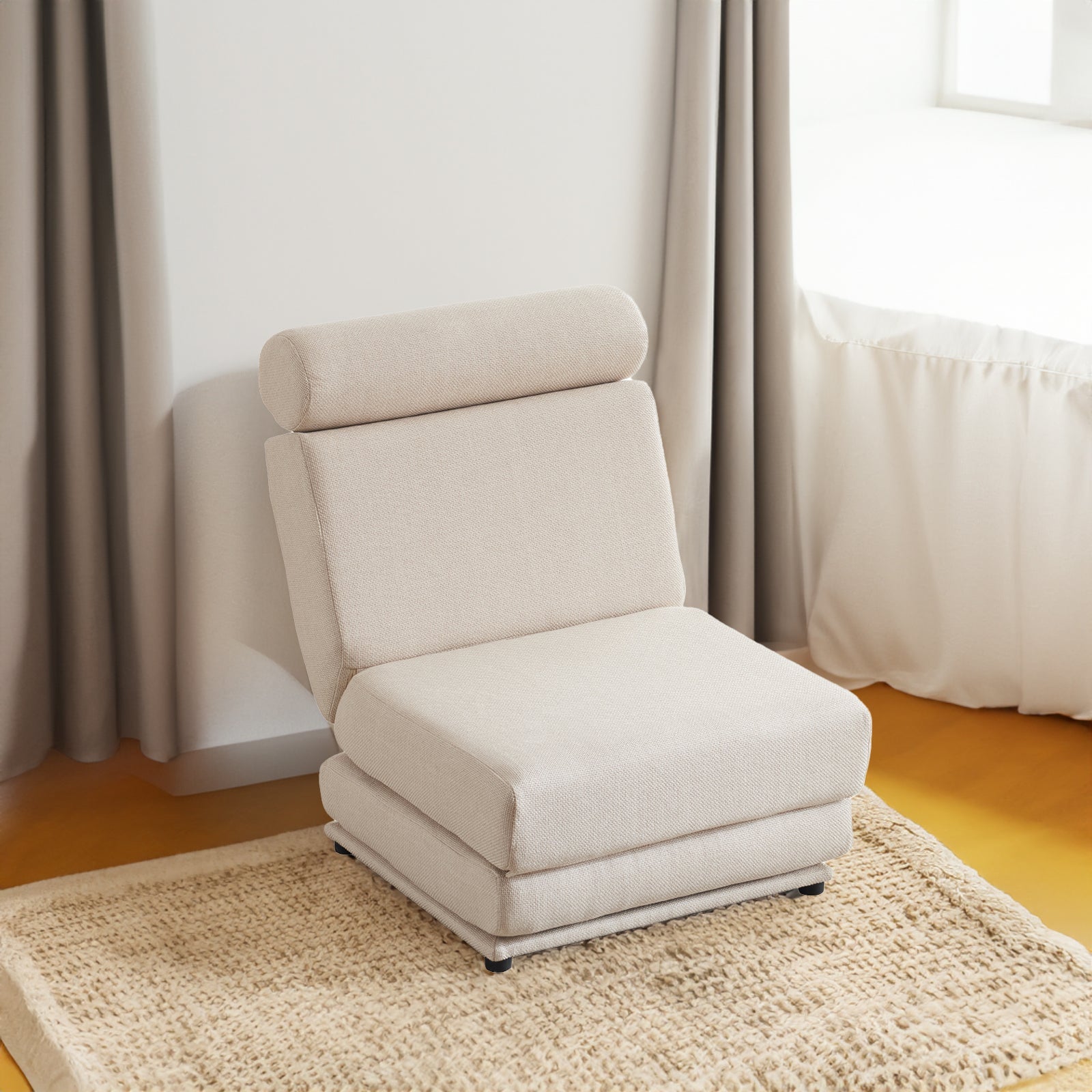 Single Sofa Chair Foldable Single Sofa Bed with Pillow,Portable Foldable Sofa Bed,Leisure Sofa Chair,Easy to Store - Korvel