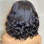 Ladies Wig Short Curly Hair Black Big Wave Chemical Fiber Front Lace Curly High Temperature Silk Headgear - Korvel