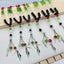 33 prayer beads in Palestinian flag colored crystal glass - Korvel