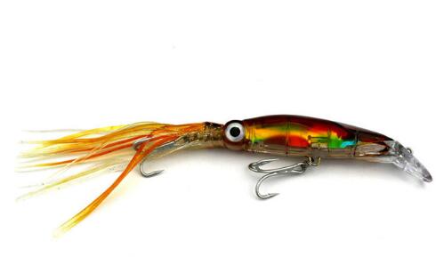 LEO Lifelike Big Octopus Squid Jig Fishing Lure 14cm/40g Hard Plastic Artificial Bait - Korvel