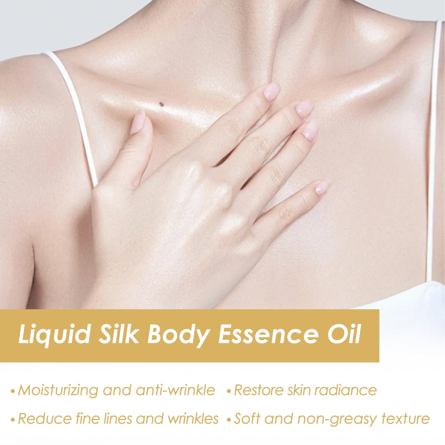 Liquid Silk Body Essence Oil, Anti-Wrinkle Hydrating Repair Chicken Skin Firming Beauty Body Care Oil - Korvel