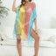 Fringe Color Block Scoop Neck Cover Up - Korvel