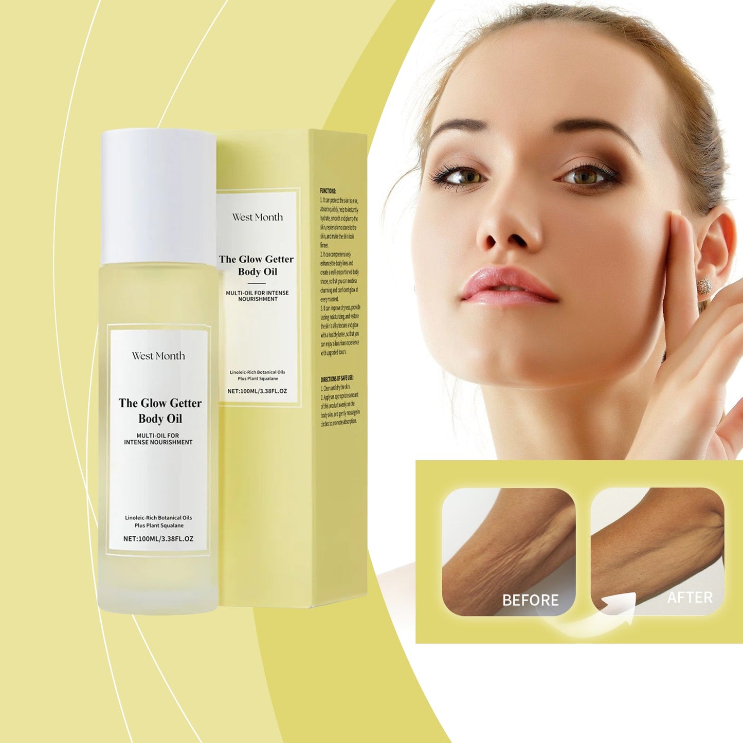 Aceite Corporal Reafirmante Premium para Hidratación y Humedad