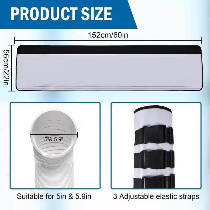 Housse isolante pour tuyau de climatisation premium - Protecteur de conduit réutilisable
