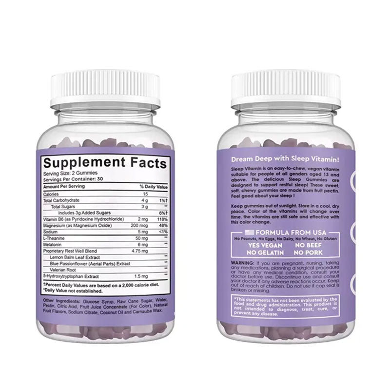 Gommes de sommeil au mélatonine premium - Saveur raisin