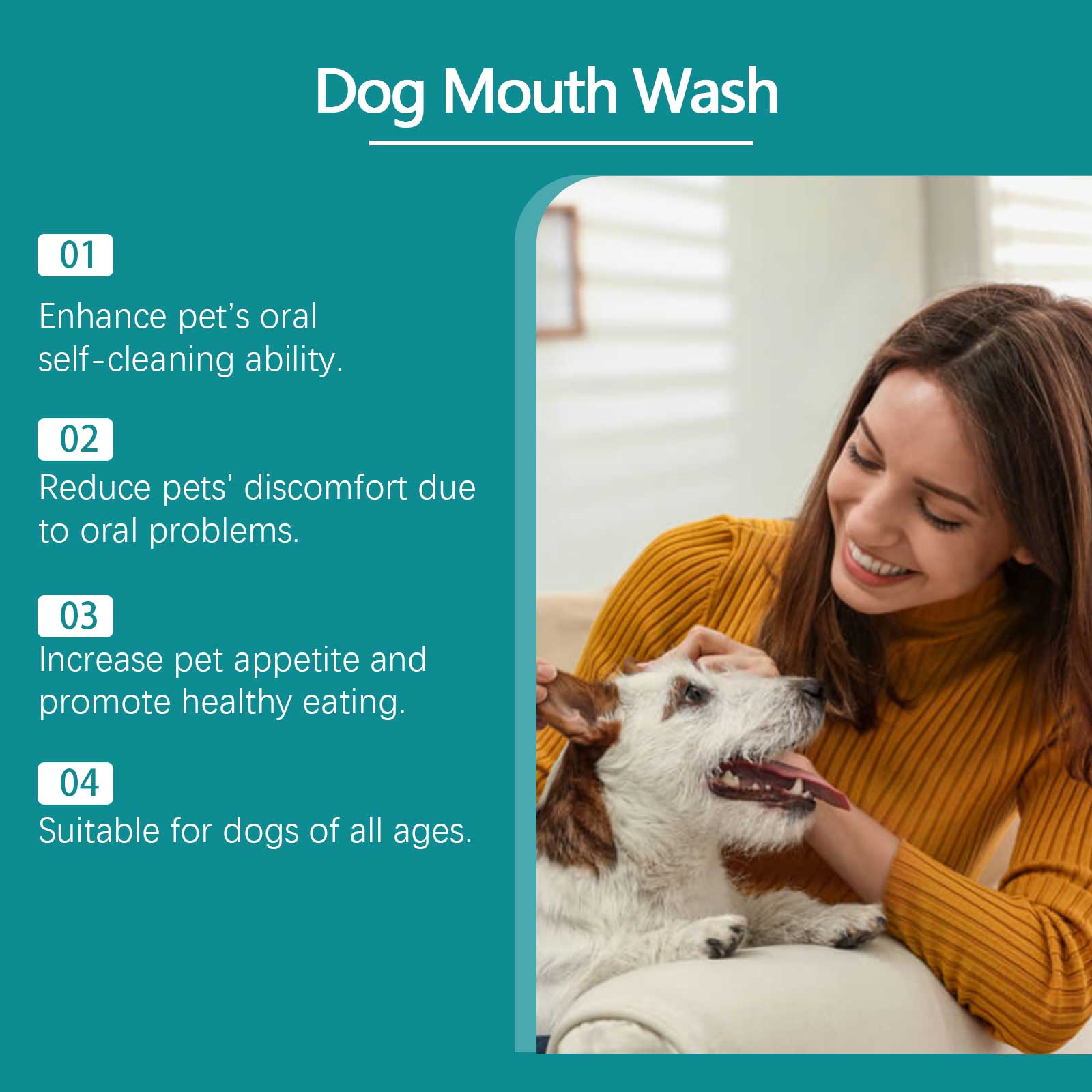 Dog Mouthwash Care Pet Oral Hygiene Cleaning Tartar Odor Dog Mouthwash - Korvel