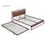 Cama de Plataforma de Metal Tamaño Queen con Trundle y Puertos USB - Negro