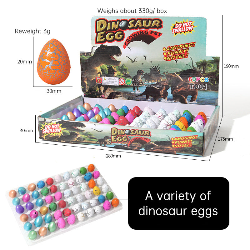 Dinosaur egg children soak in water to expand hatching small toys cracked shell simulation animal - Korvel