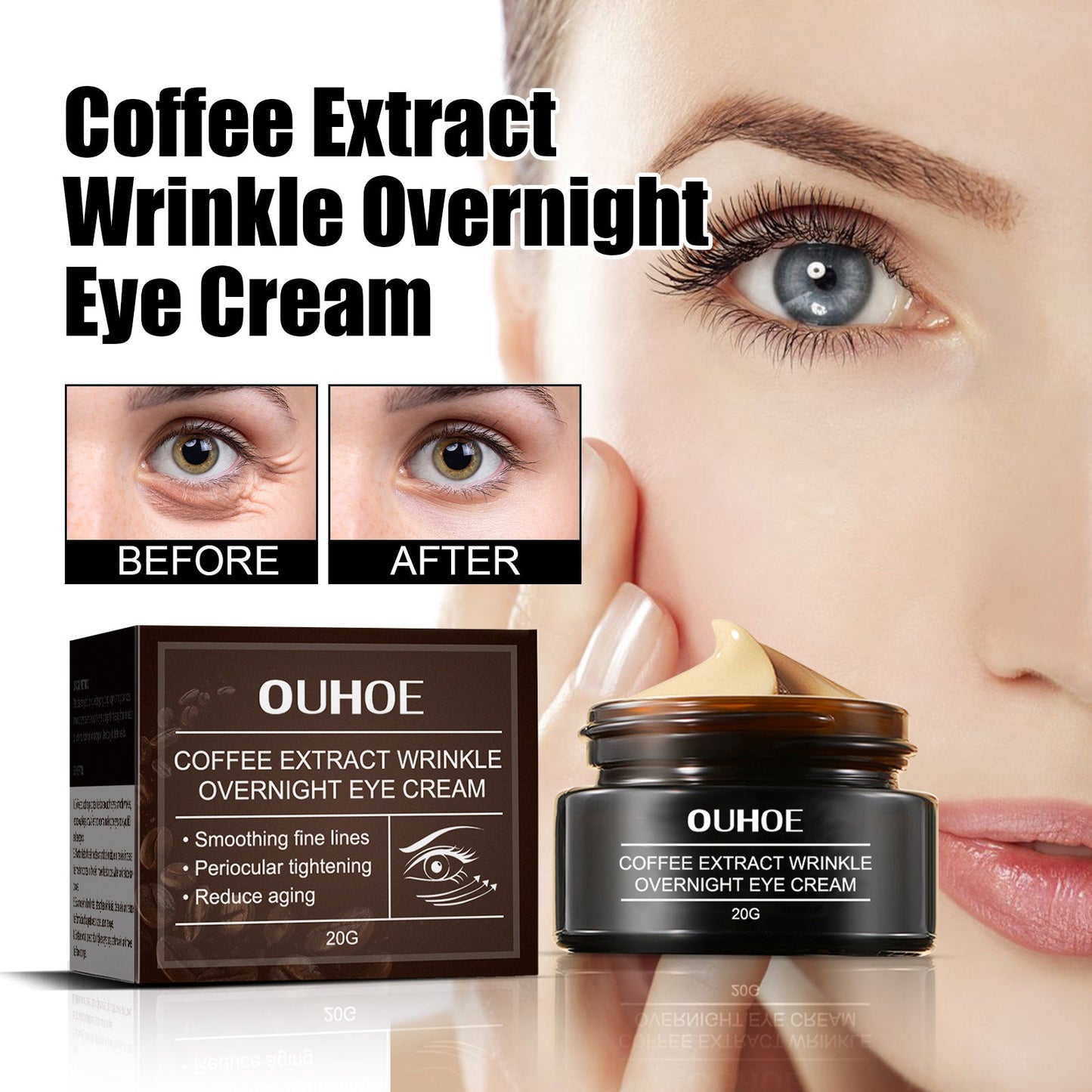 Crème pour les yeux premium pour les ridules et l'hydratation