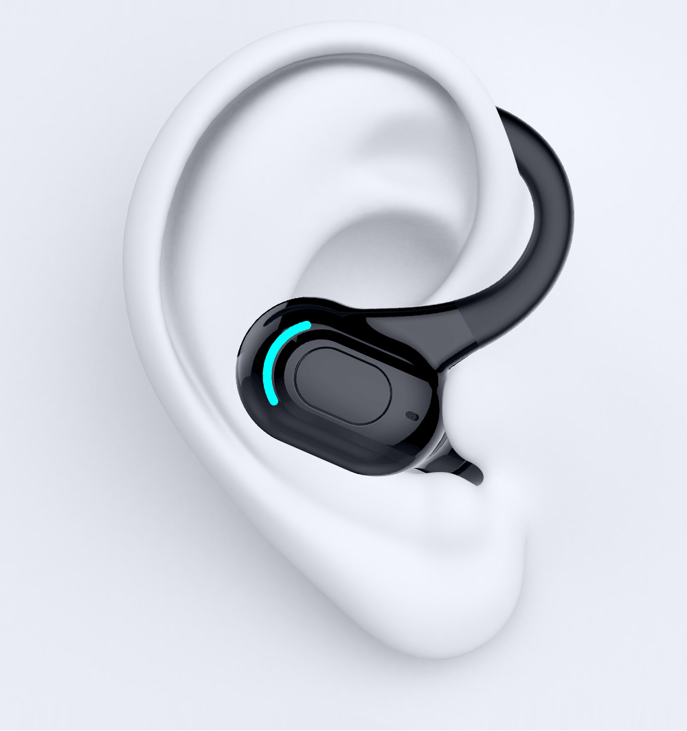 Ear hanging Bluetooth earphones Business single ear earphones Waterproof sports high endurance noise reduction - Korvel
