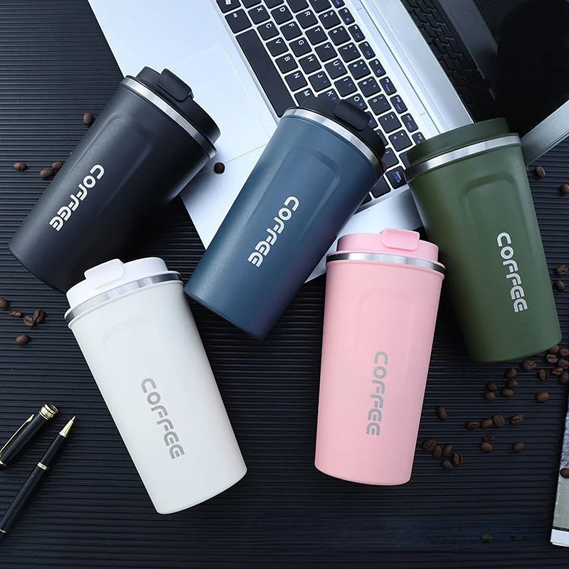 tainless Steel Coffee Cup Travel Thermal Mug Leak-Proof Thermos Bottle Tea Coffee Mug Vacuum Flask Insulated Cups - Korvel