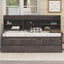 Twin Size Wooden Captain Bed with Storage and Trundle - Antique Gray