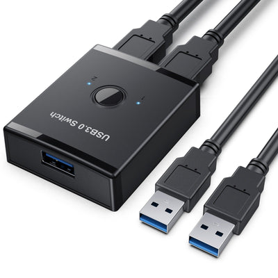 USB 3.0 Bidirectional Switcher Private Mode 2-in-1/1-in-2-in-1/2-in-1 Printer Sharer Distributor - Korvel