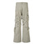 High Street Style Multi-Pocket Workwear Flared Trousers with Belt Design for Men - Korvel