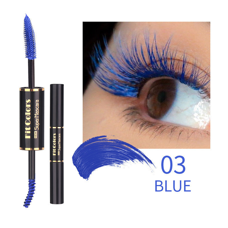 Fit Colors Double-Head Color Mascara Thick Curling Waterproof Not Smudged Multi-White Eyebrow Mascara - Korvel