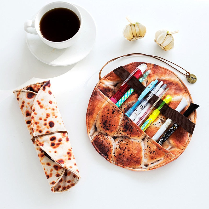 Tricolor Cartoon Pencil Case for Students