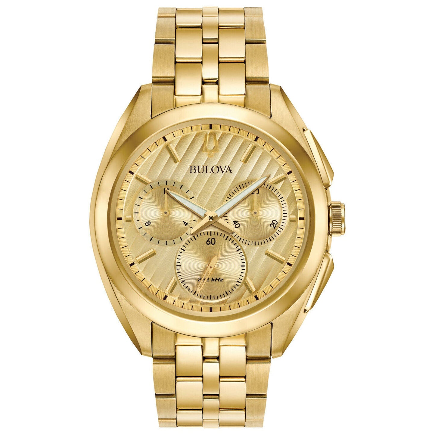 Bulova Men's Curv Watch - Elegant Gold Dial