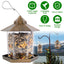 Comedero para Aves Silvestres en Forma de Gazebo Colgante con Gran Capacidad