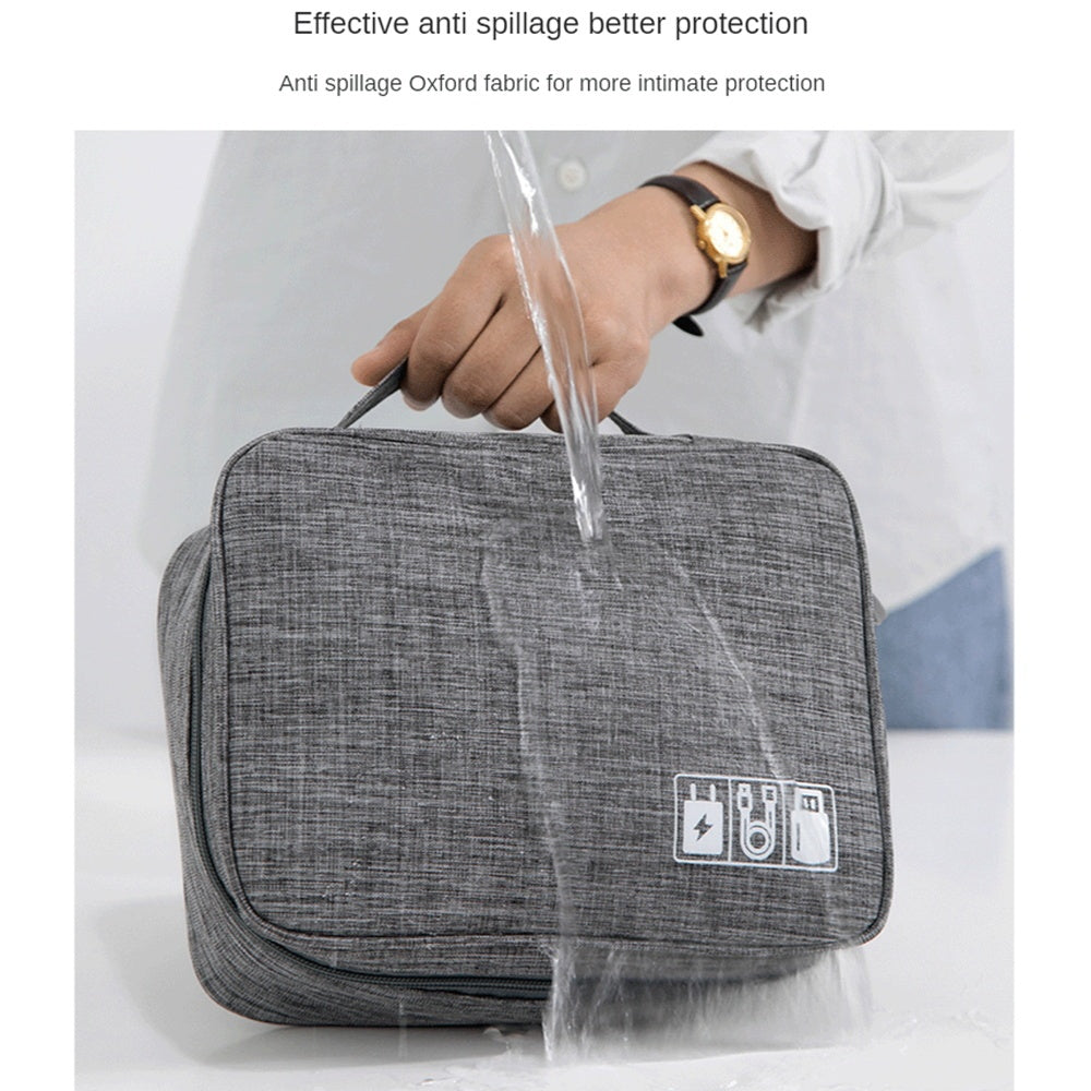 Portable Electronics Organizer Bag - Waterproof Travel Case