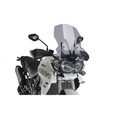 Enhanced Smoke Touring Windshield with Visor for 2018-2020 Triumph Tiger Explorer 1215 XCA & XCX - Korvel