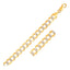 Chaîne Curb Pave en Or Bicolore 14k - 10 mm