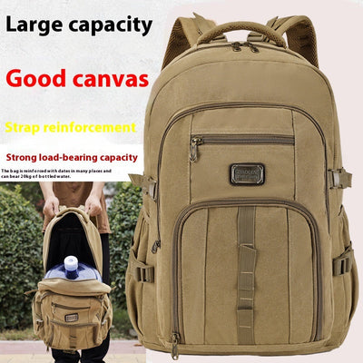 Durable Large Capacity Canvas Hiking Backpack