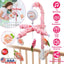 Mobile musical Gbruno pour filles - 12 mélodies et 5 hochets en fleurs
