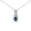 Collar de Pendiente Infinito de Zafiro y Diamante en Plata Esterlina .925