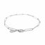 14k White Gold Wire Paperclip Bracelet