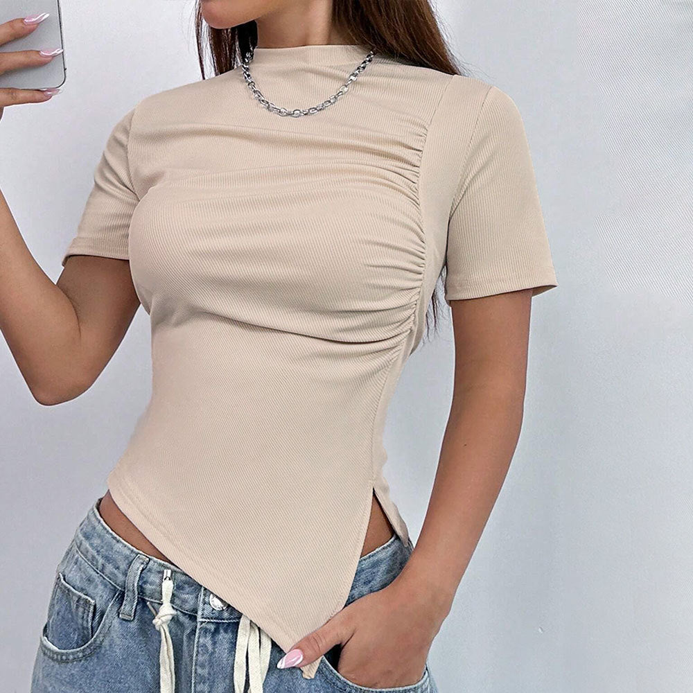 T-shirt ajusté doux et épicé pour le printemps/été