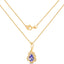 Colgante de Oro Amarillo de 14K con Tanzanita y Diamantes de 0.40 Quilates