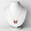 2.88 Carat Genuine Ruby and White Zircon Necklace in Sterling Silver