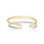 Bague de 14 carats en or bicolore à fil ouvert pour les orteils