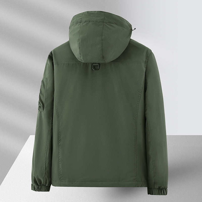 Veste de sport imperméable multi-poches pour homme