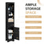 Armoire de Salle de Bain Élégante et Haute avec Étagère Réglable - Noir