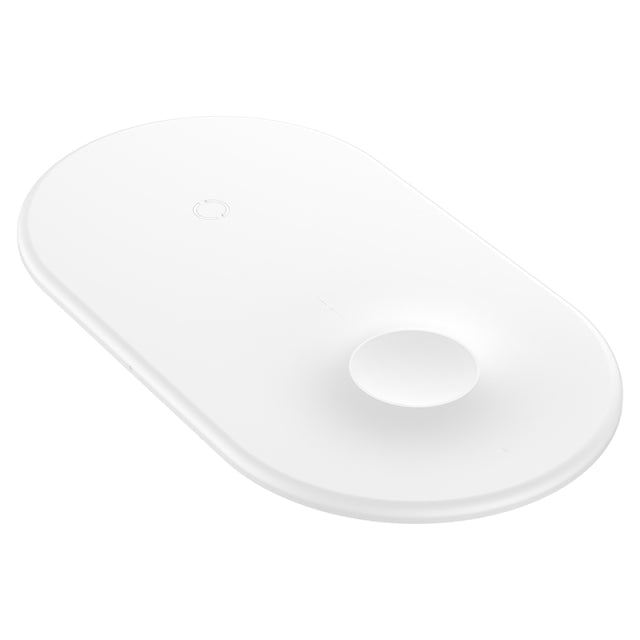 Baseus 2 in 1 Wireless Charger Pad For Apple Watch iPhone X Xs Max XR Desktop Fast Wireless Charging Charger Born for Apple Fans - Korvel