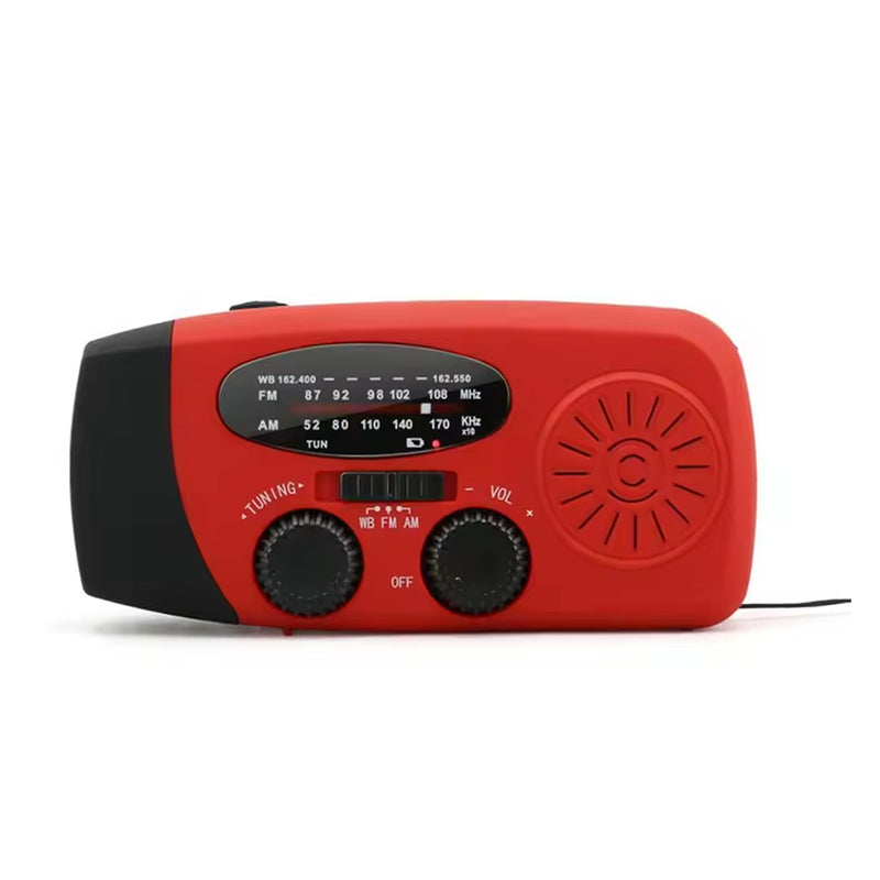 Portable multi - func hand - crank, emergency gen, solar radio, shockproof, FM/AM/WB/NOAA, power bank - Korvel