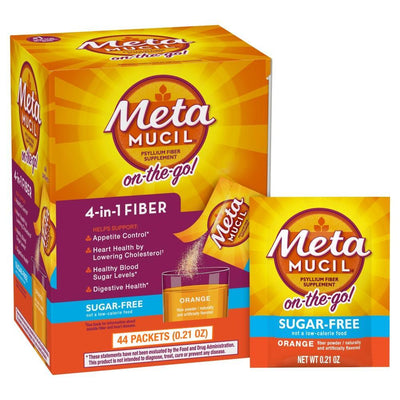 Metamucil Psyllium Fiber Supplement Powder Packets - Orange Smooth