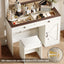 Elegant Makeup Vanity Desk in White