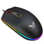USB illuminated wired mouse, computer peripherals, e-sports games, colorful RGB scrolling light mouse - Korvel