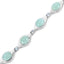 Bracelet en argent sterling avec aquamarine véritable de 39,72 carats
