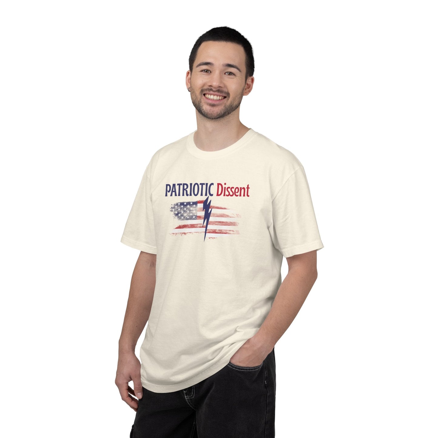 Patriotic Dissent Unisex T-Shirt – American Flag Design