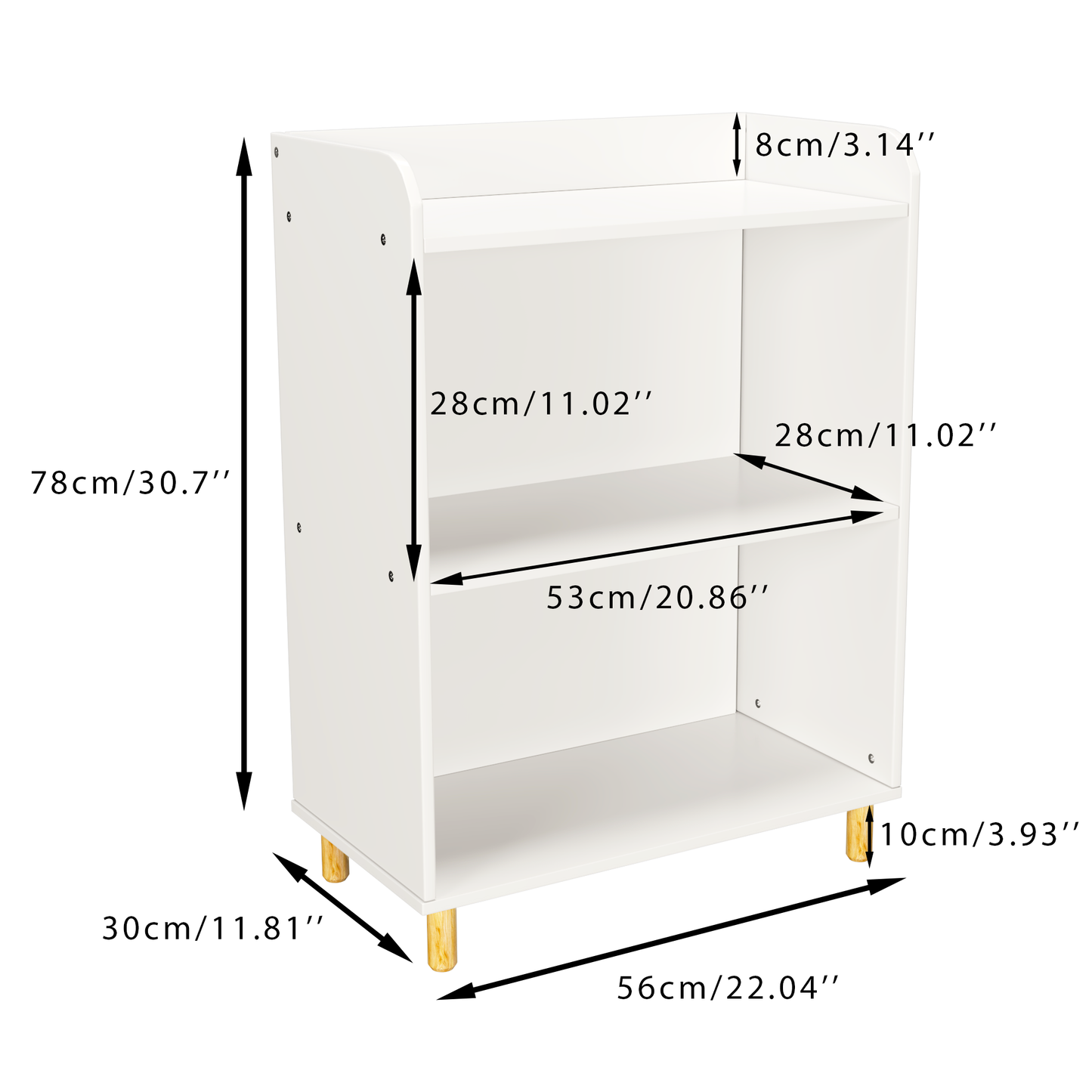 Kids 3-Tier Bookcase - Premium Children's Book Display & Toy Organizer