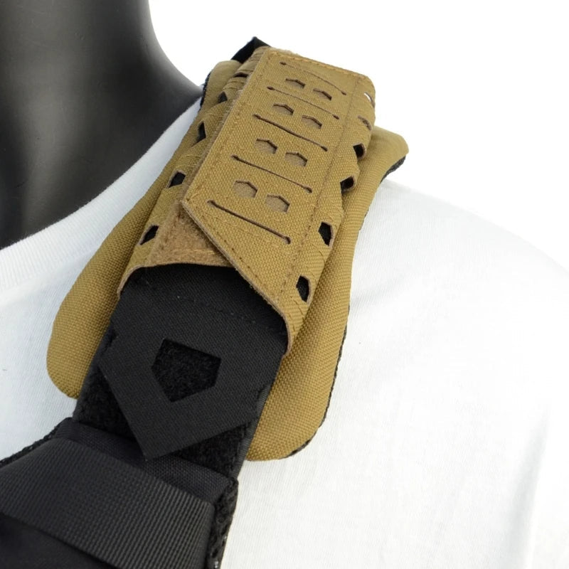 Laser Cutting Tactical Vest Shoulder Strap Pads Outdoor Backpack Breathable Mesh Cushion Shoulder Pad For Hunting Vest - Korvel
