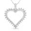 Pendentif en cœur ouvert en diamant en argent sterling 0,25 ct