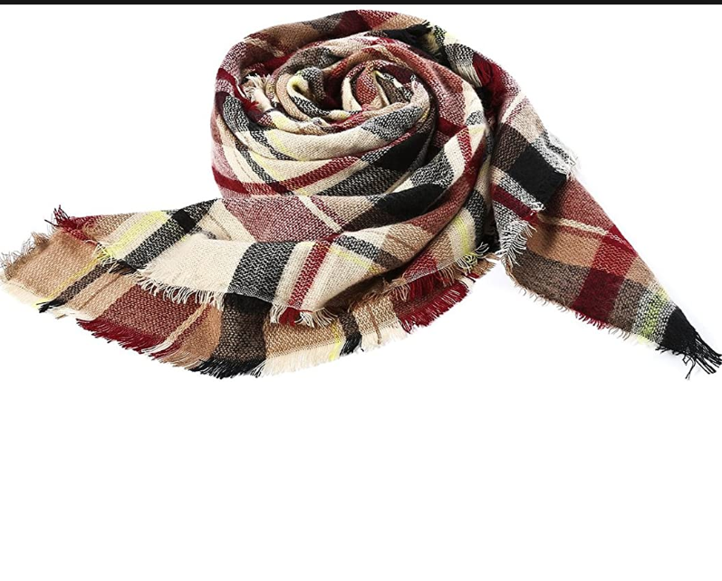 Premium Oversized Women's Scarf in Grey and Brown