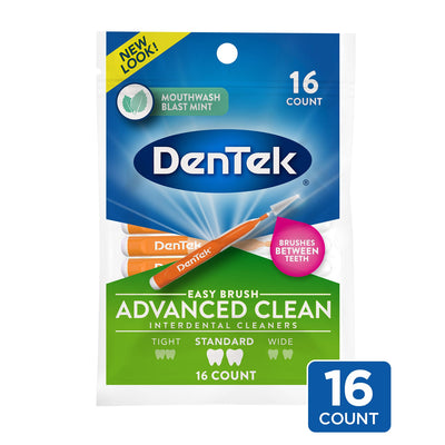DenTek Slim Brush Nettoyeurs Interdentaires Avancés, 16 Comptes