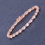 8.95 Carat Genuine Morganite and White Diamond Bracelet in 14K Rose Gold