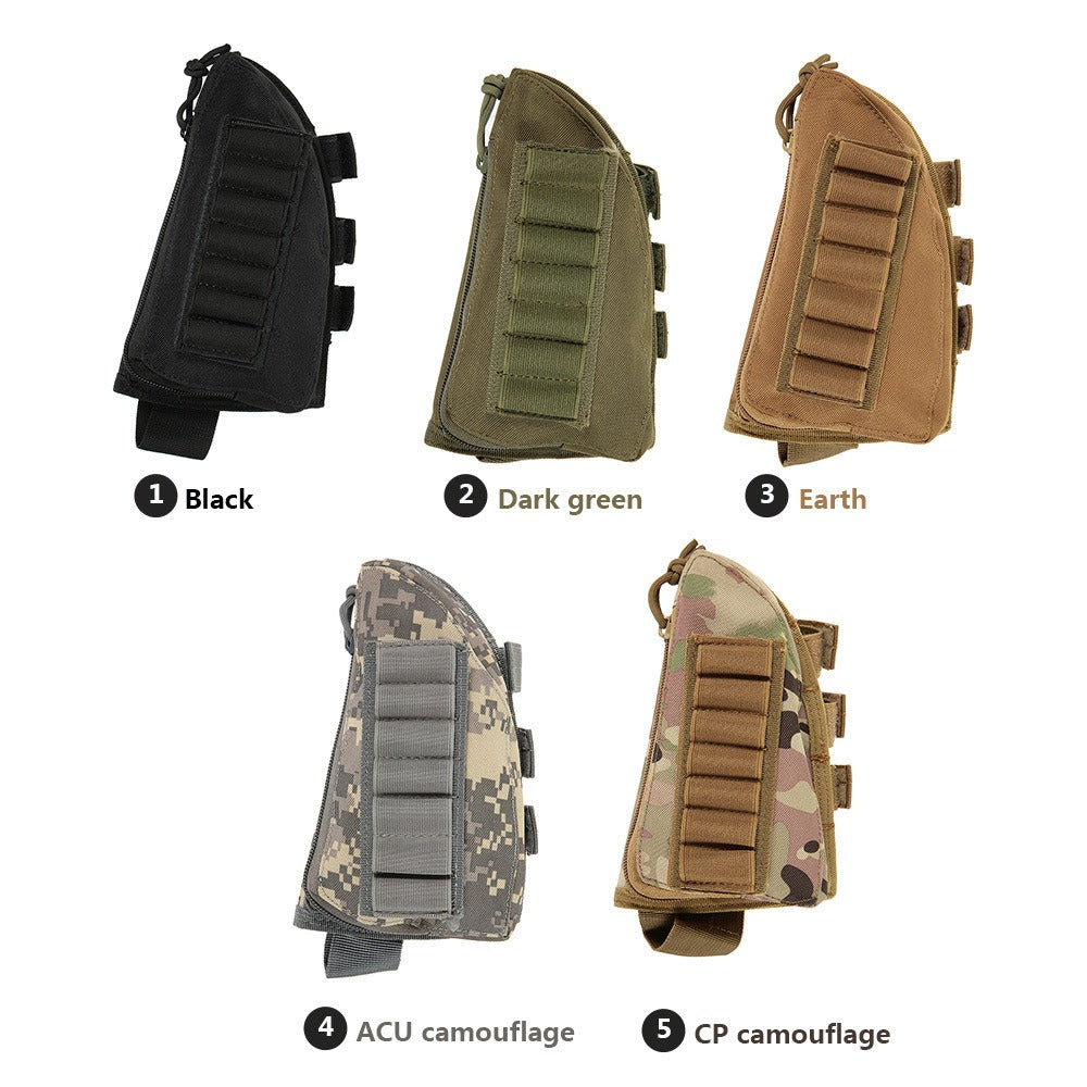 Hunting Pouch 7 Shells Butt Stock Shell Cartridge Holder Ammo Carrier Tactical Pouch - Korvel